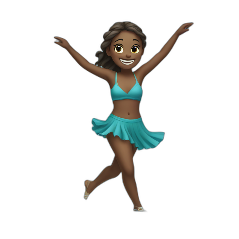 Girl dancing on the sea  emoji
