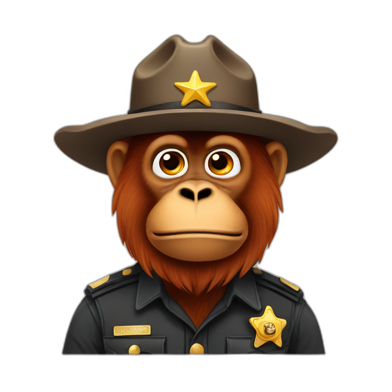 sheriff orangutan emoji