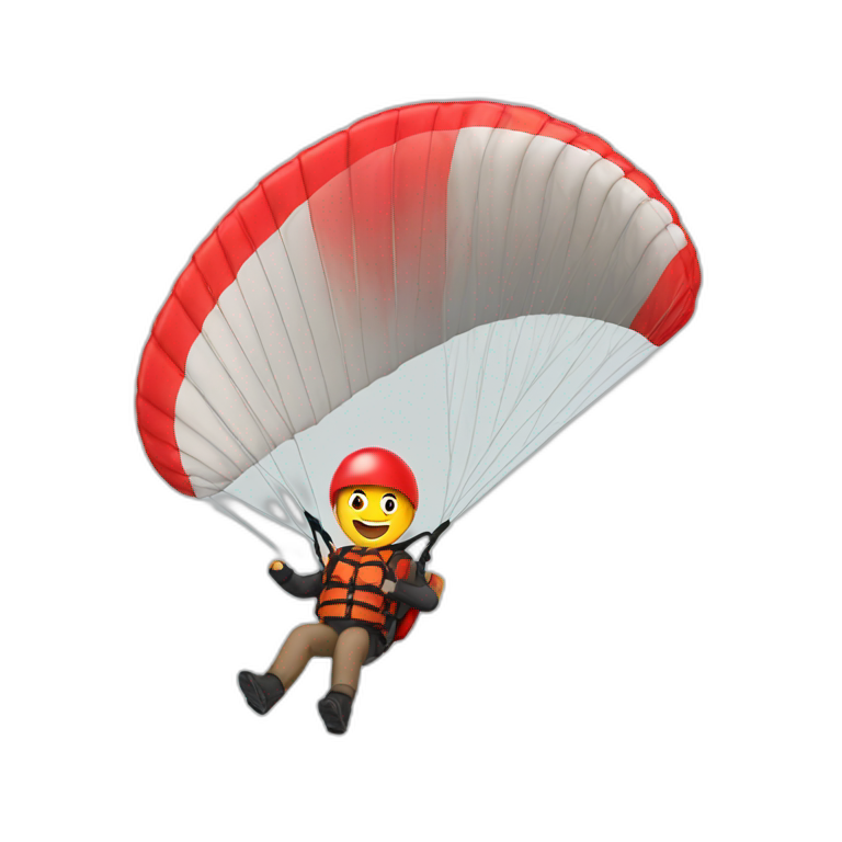 paraglider with turkish flag emoji