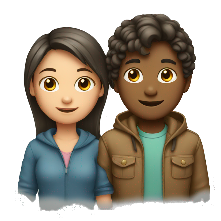 A girl and boy together  emoji