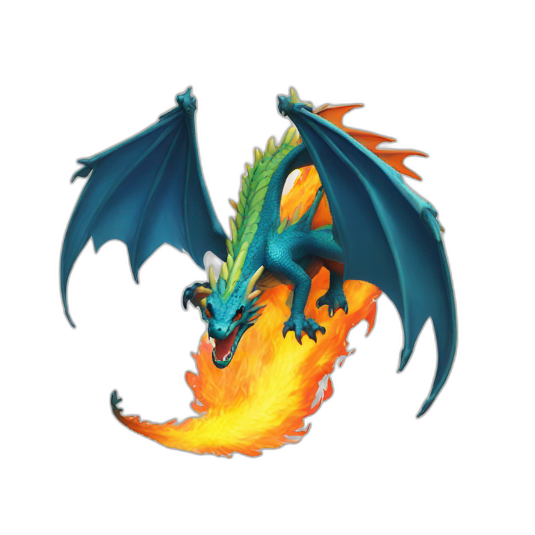 fire spitting dragon emoji