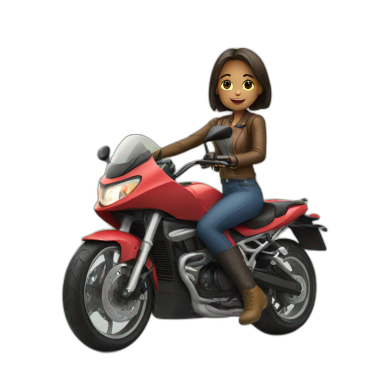 girl on motorbike emoji