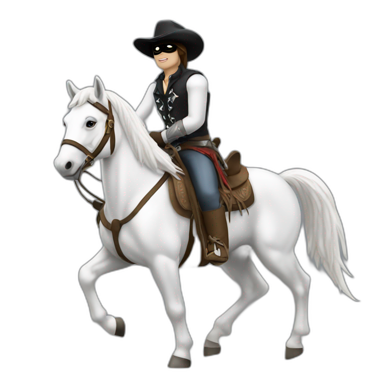 the lone ranger riding white horse emoji