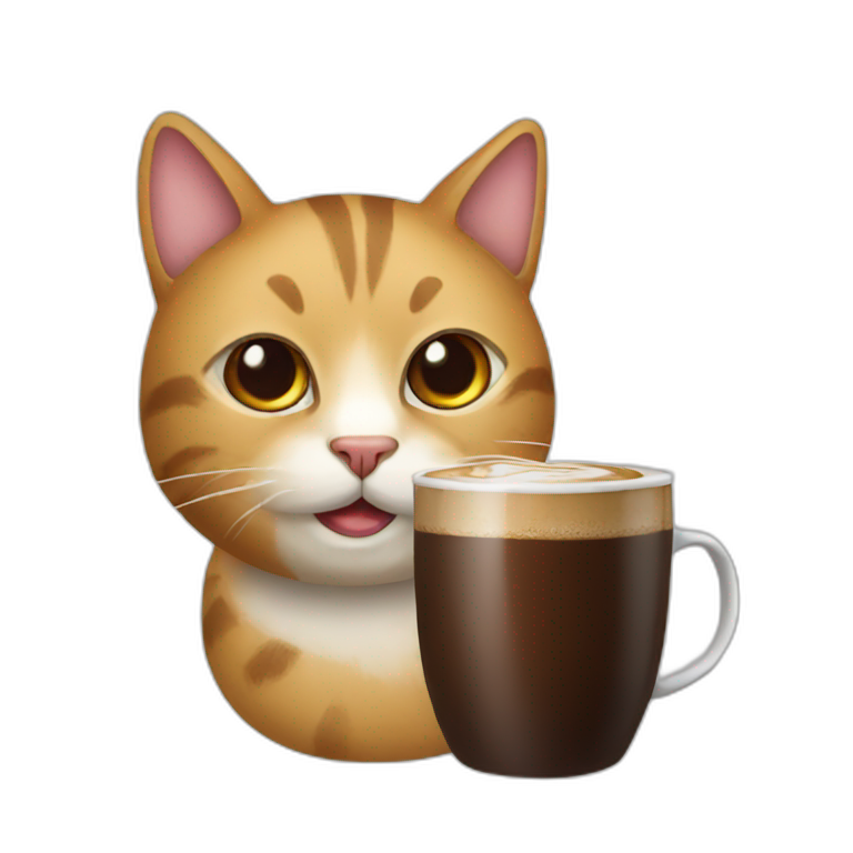 Coffee-cat emoji
