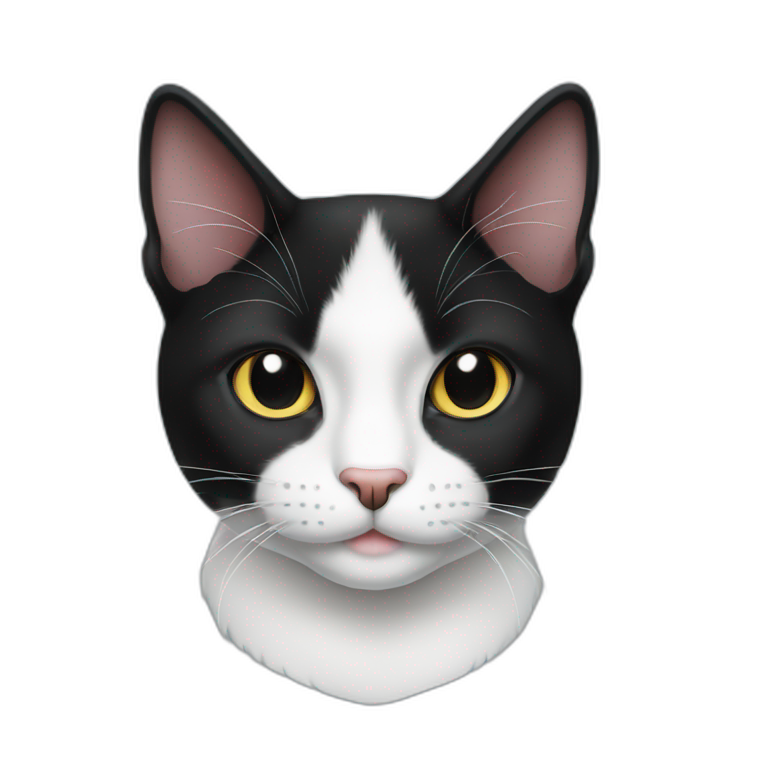 Black-and-white-tuxedo-cat emoji