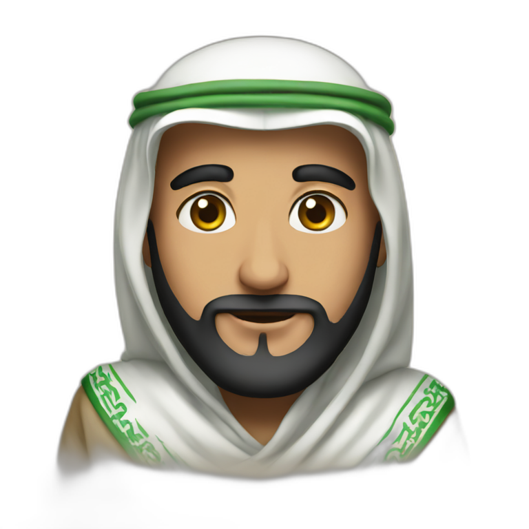 Saudi wearing a shmagh emoji