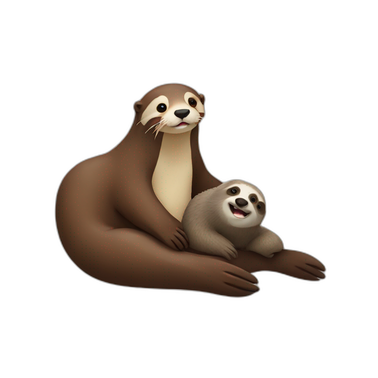 otter with a sloth emoji