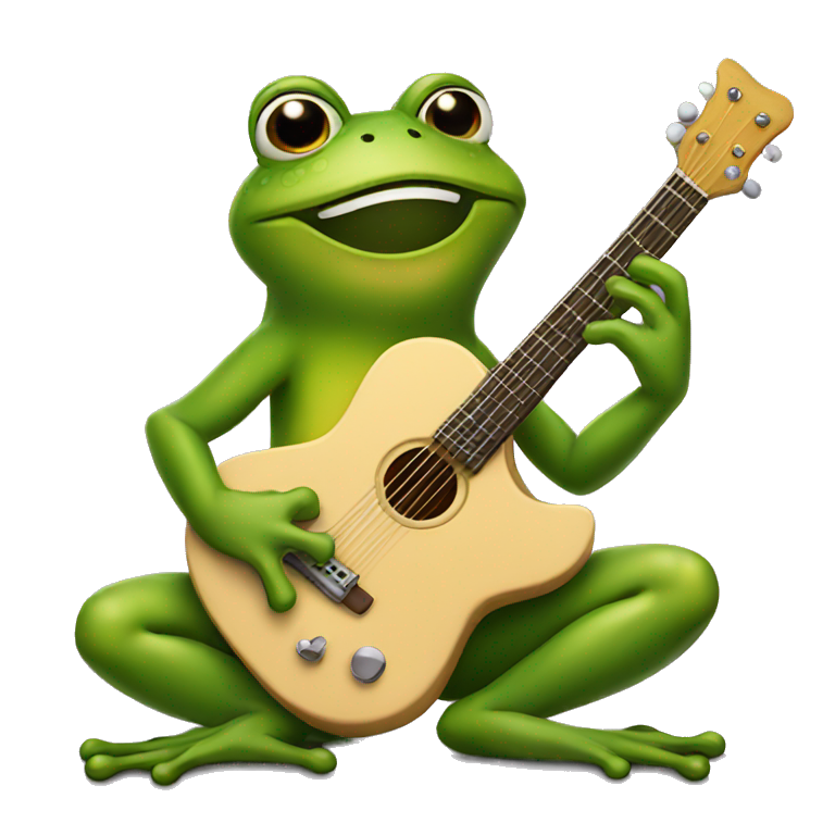 frog with guitar emoji
