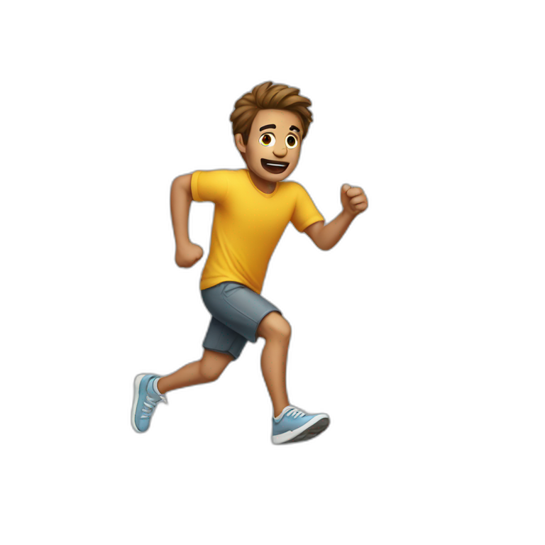 guy who run away emoji