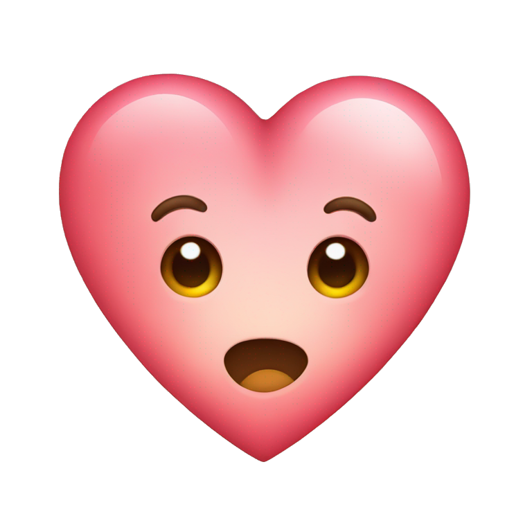 cute heart with face emoji