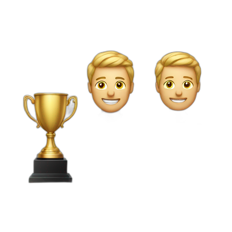 trophy with a men emoji