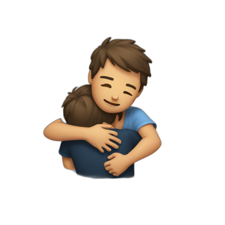 Hug boy emoji