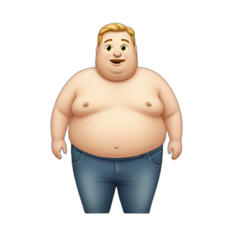 Obese white male emoji