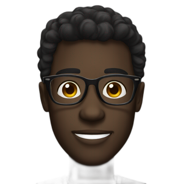 use my picture and create an emoji I'm a dark skinned guy who wears glasses emoji