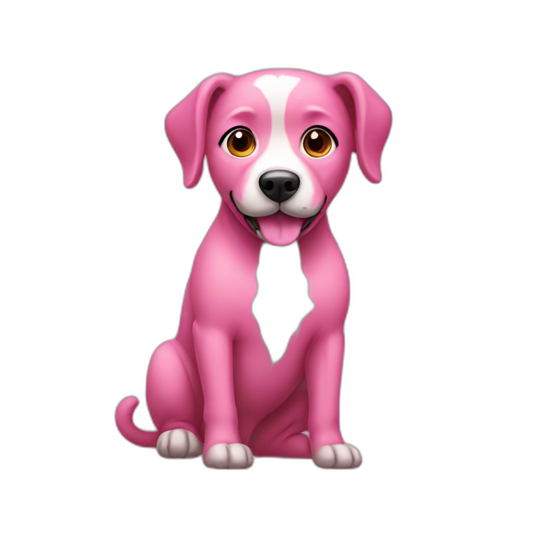Pink dog emoji