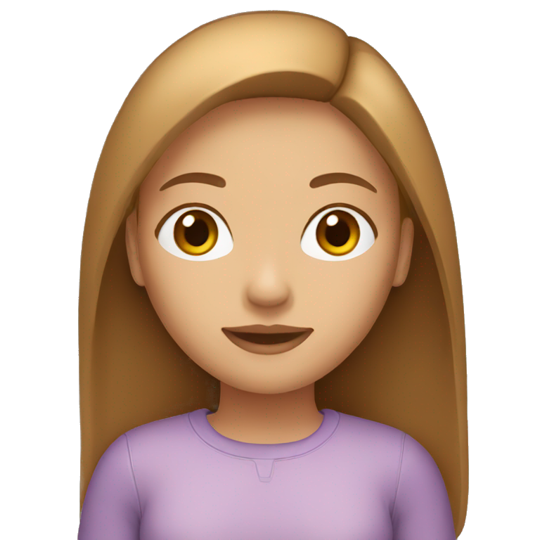 Girl with straight light brown hair emoji