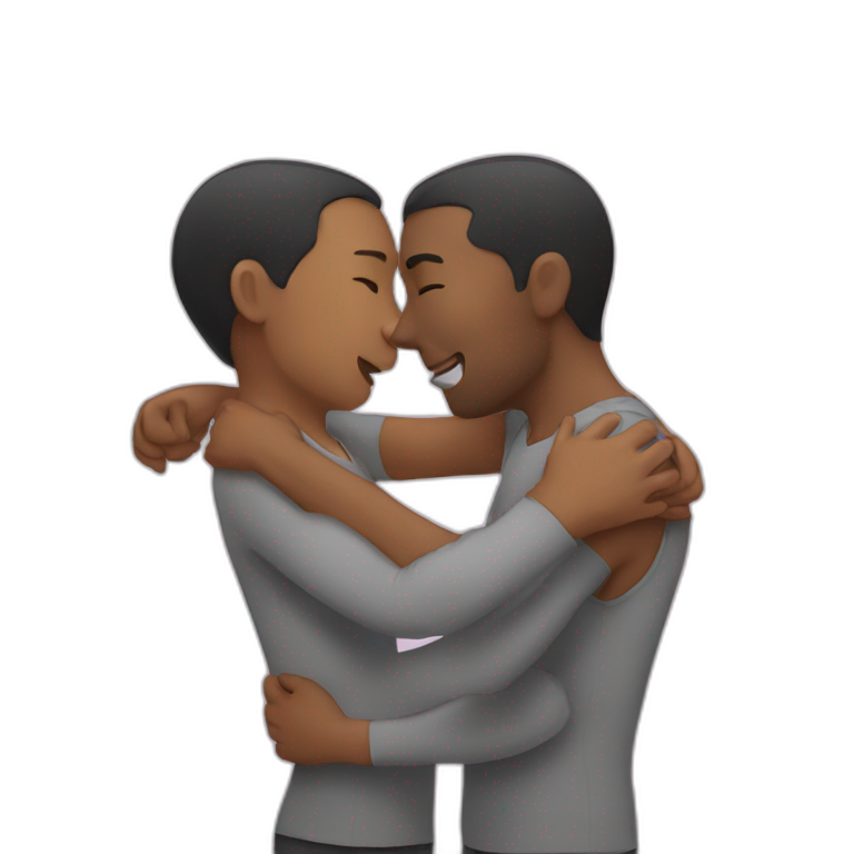 Hug kiss emoji