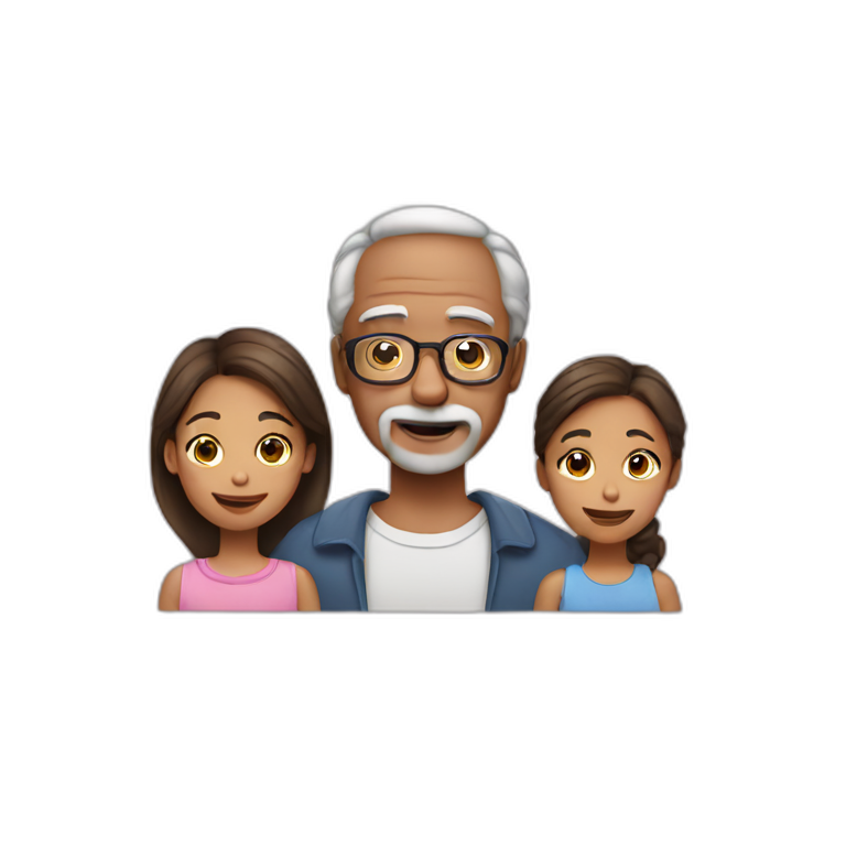 1 grandfather 3 daughter 1 grandson  emoji