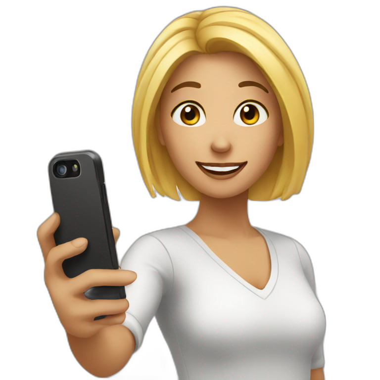 woman taking a selfie picture emoji