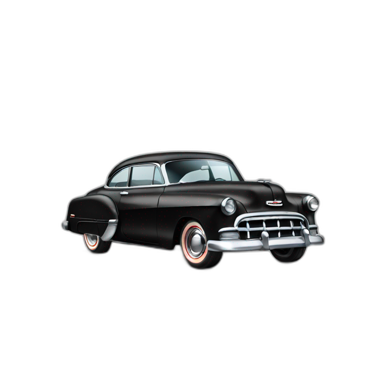 black 1950 chevy styleline 2 door sedan emoji