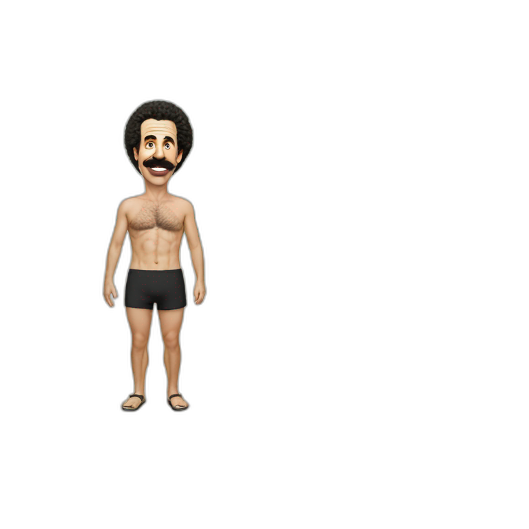 Borat on the beach in mankini emoji