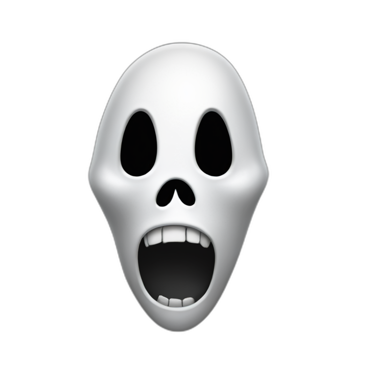 scream ghost face emoji