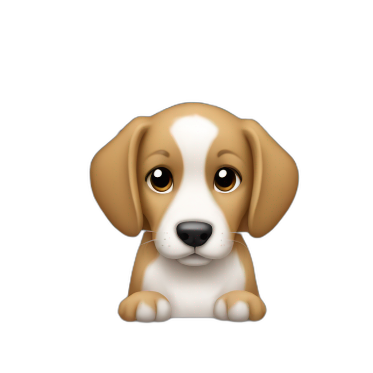puppy codes in opened macbook emoji