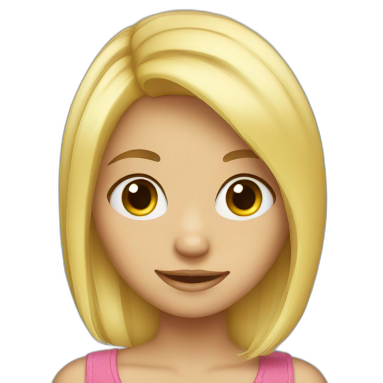 cute blond girl emoji