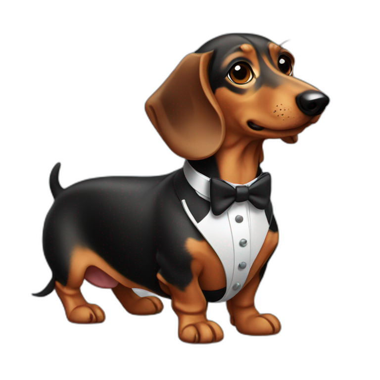 dachshund butler emoji