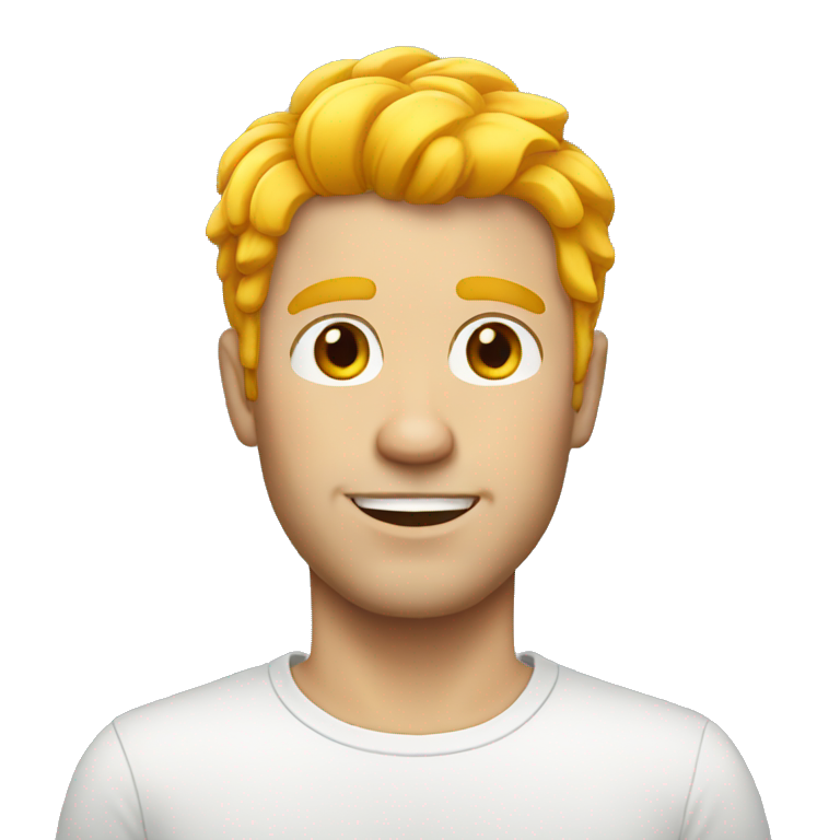 white man with bright hair emoji