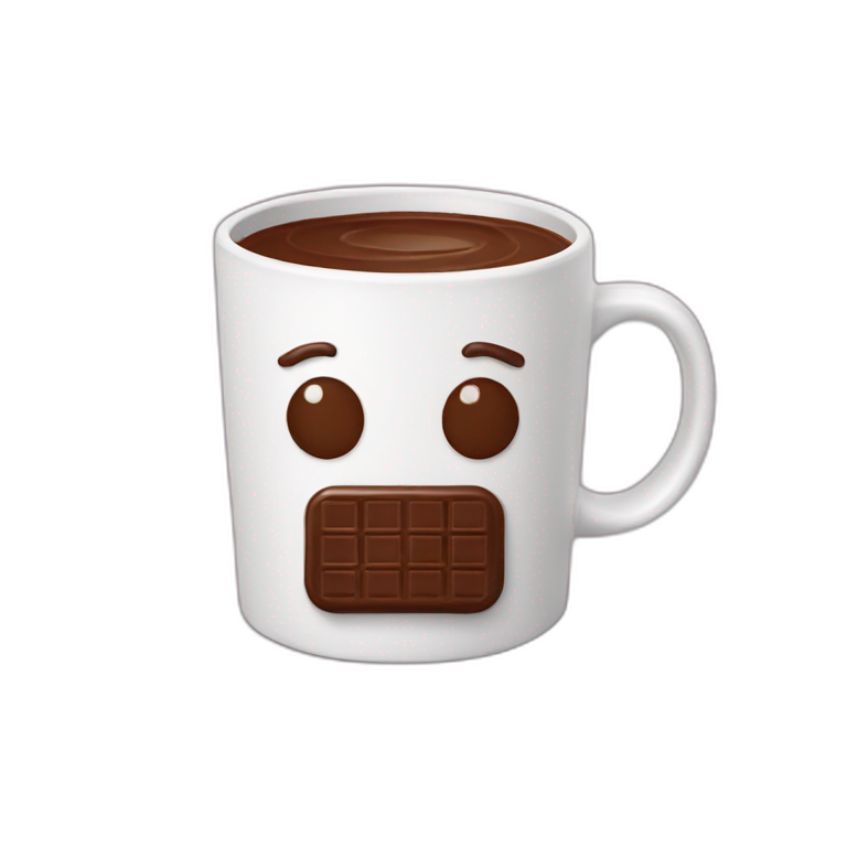 mug with chocolate emoji