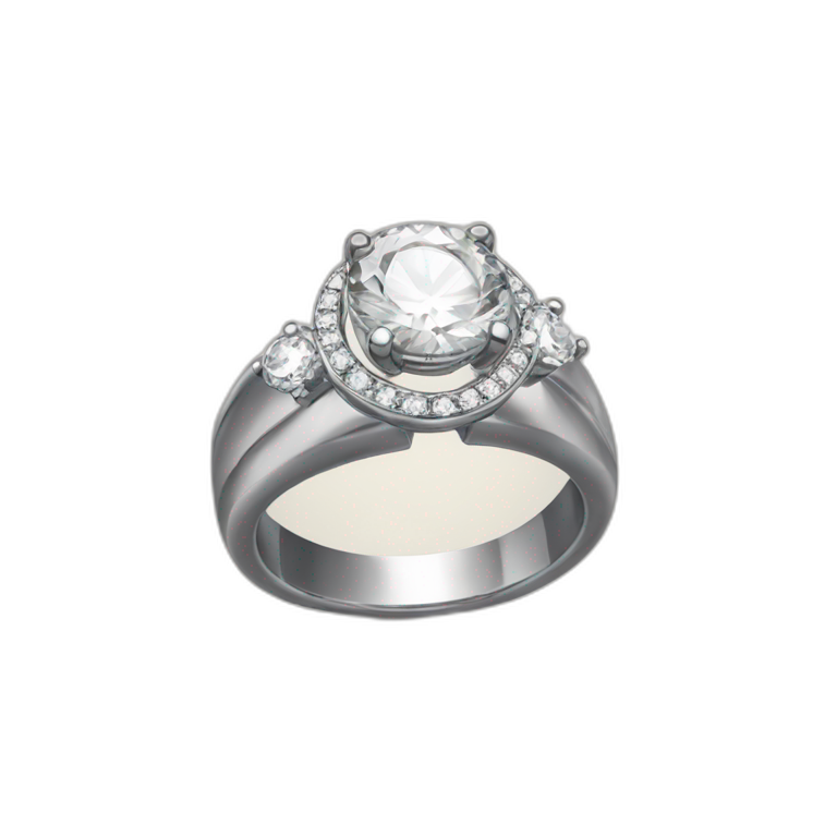Ring with a diamond emoji
