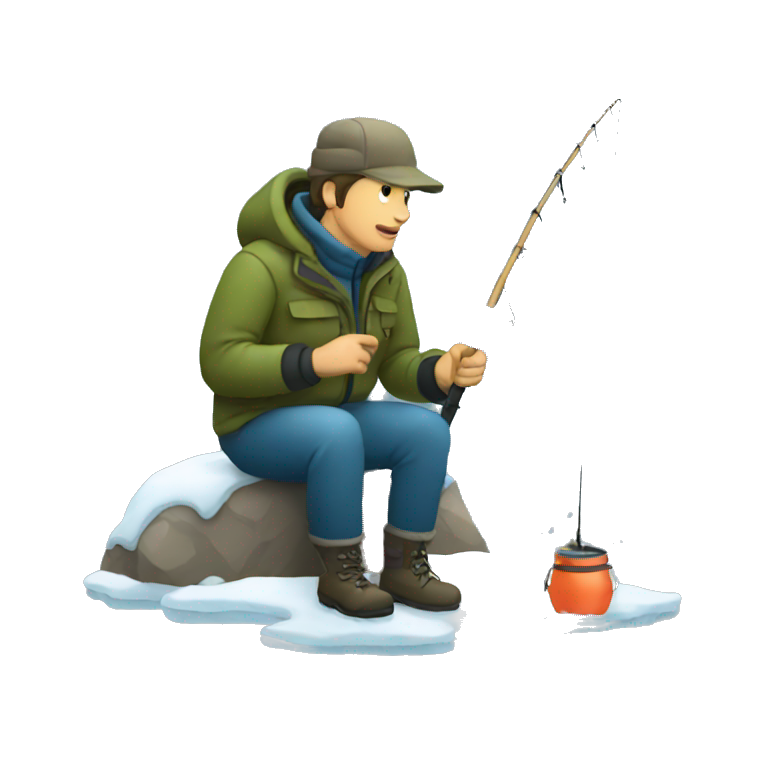 winter fishing emoji