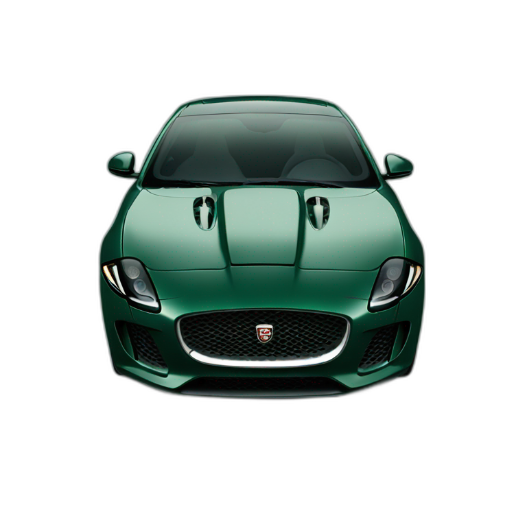 Jaguar type f dark green emoji