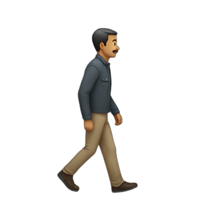 A man walking emoji