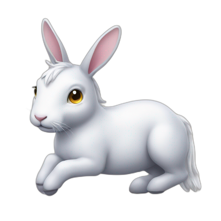 Licorne avec lapin emoji