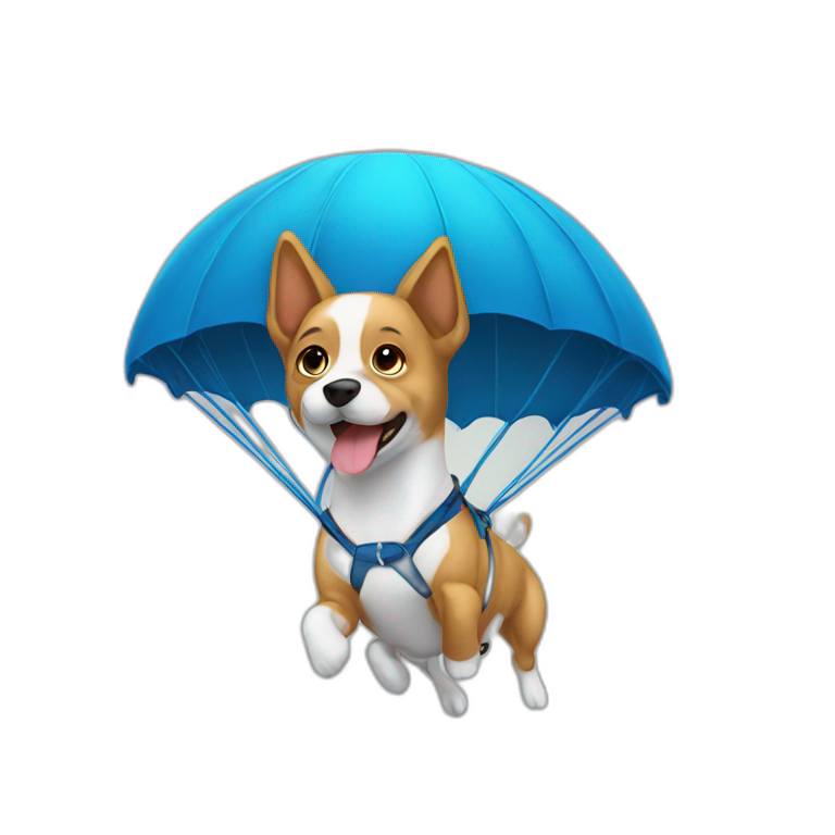 dog on parachute emoji
