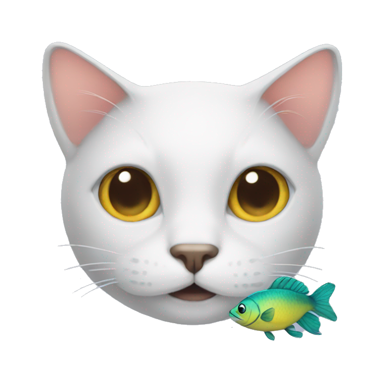 cat with a fish emoji