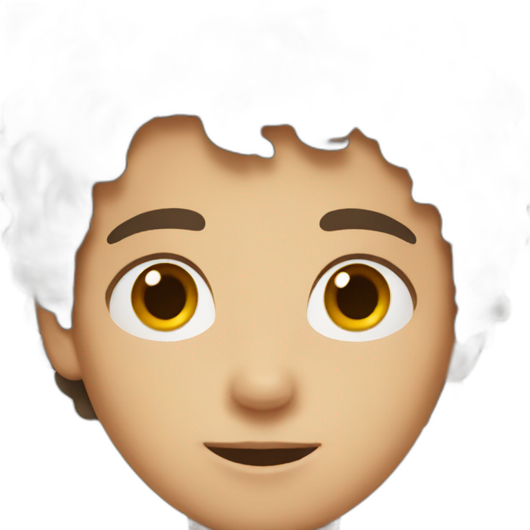 Boy with brown eyes and hair emoji