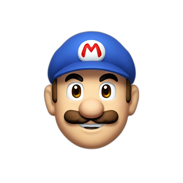 Mario tête mario emoji
