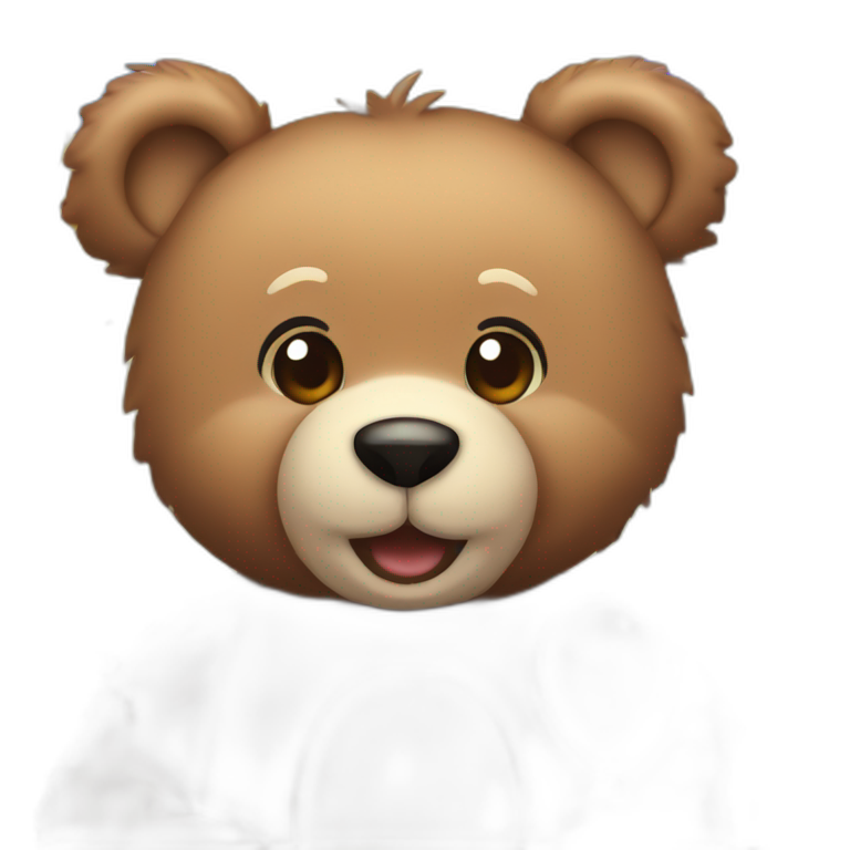 Teddy bear wishing happy birthday emoji