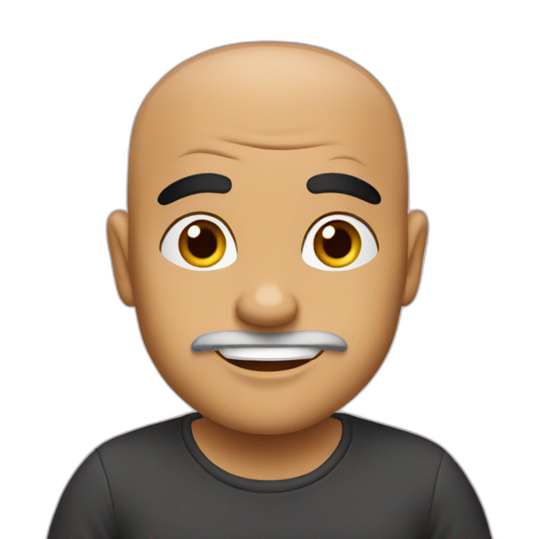 mighty raju bald  emoji