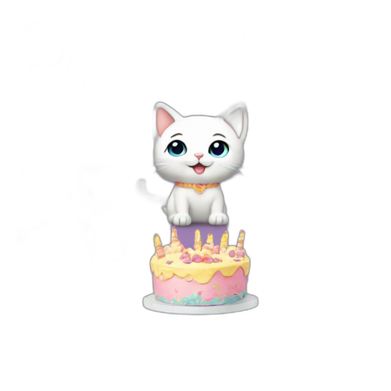 kitten birthday party emoji