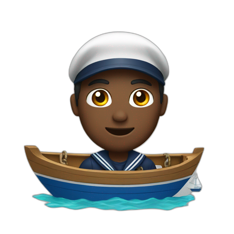 sailor on boat with a hook emoji
