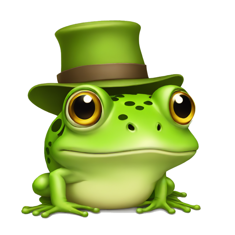 frog with hat emoji