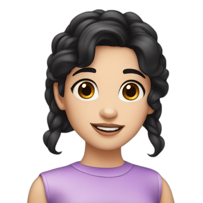 violetta girl black hair emoji