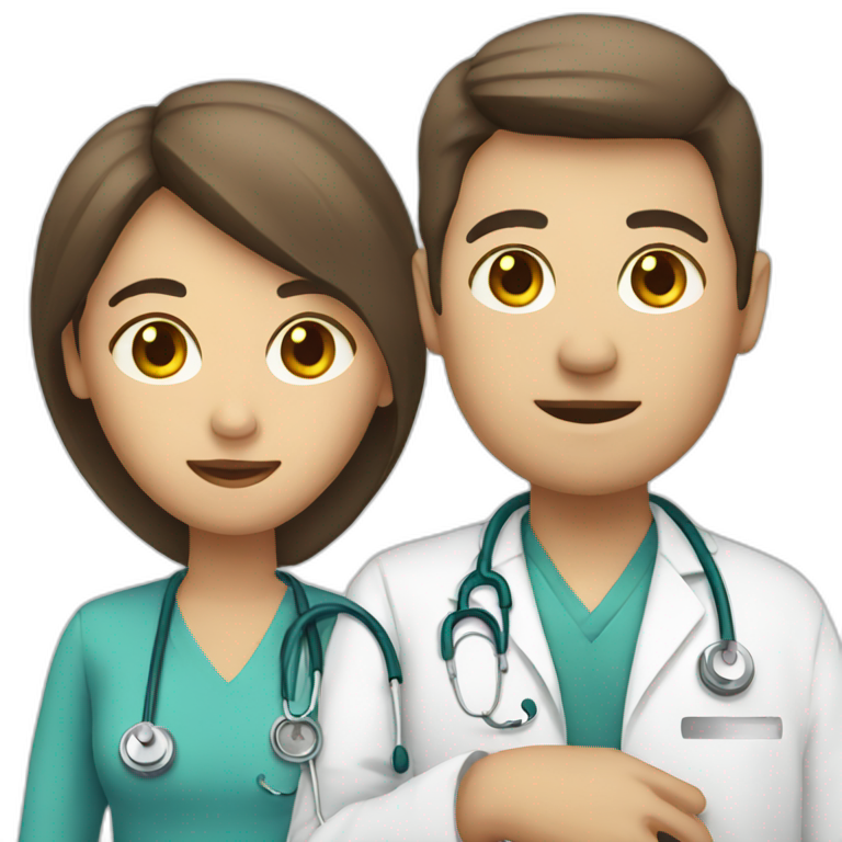 Patient and doctor  emoji
