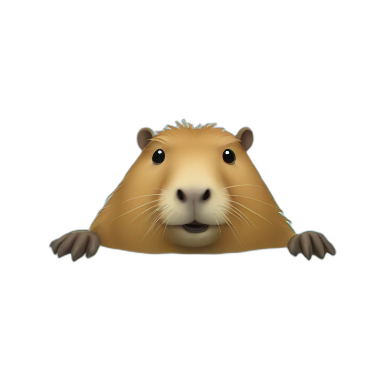 Capybara in a pool emoji