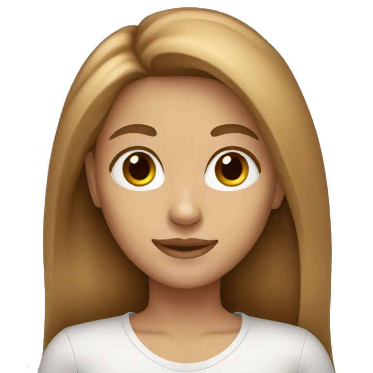 Long light brown hair girl emoji