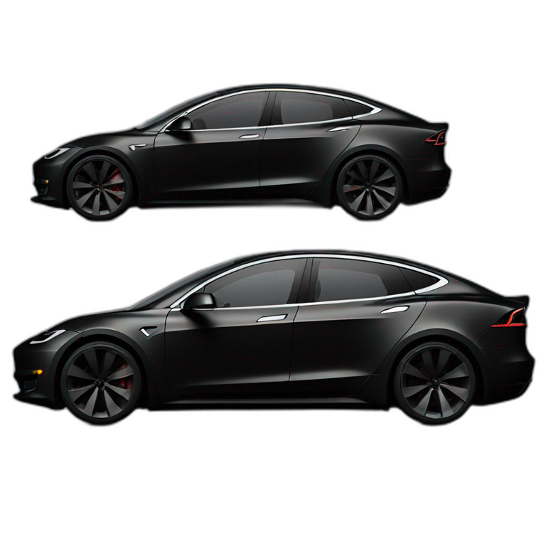 Tesla matte black emoji